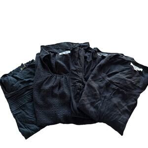 Womens Shirts Bundle Size Small Set of 4 Black Tops Business Casual Whimsigoth